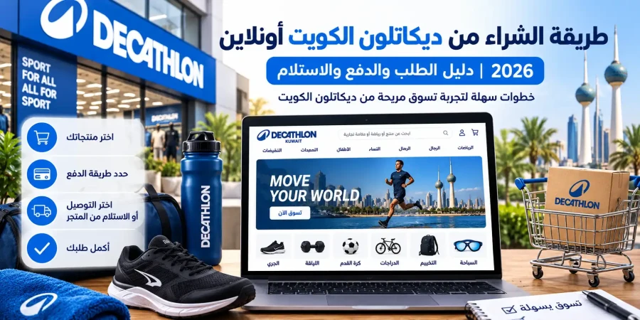 طريقة الشراء من ديكاتلون الكويت أونلاين 2026 | دليل الطلب والدفع والاستلام