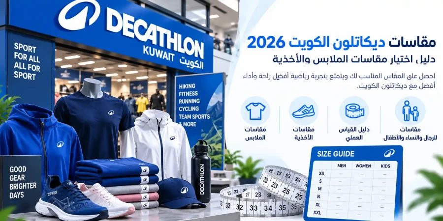 مقاسات ديكاتلون الكويت 2026 | دليل اختيار مقاسات الملابس والأحذية