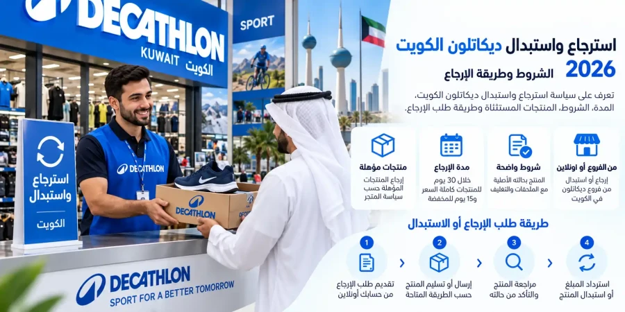 استرجاع واستبدال ديكاتلون الكويت 2026 | الشروط وطريقة الإرجاع