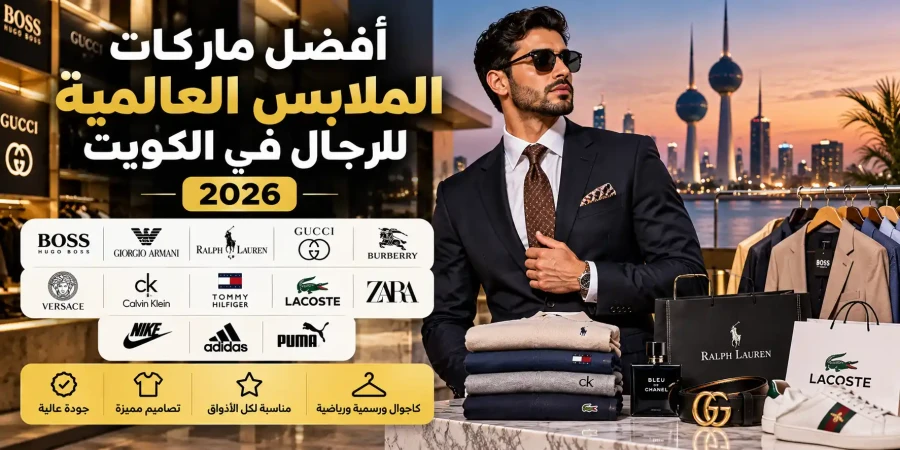 أفضل ماركات الملابس العالمية للرجال في الكويت 2026 | دليل افضل ماركات الملابس